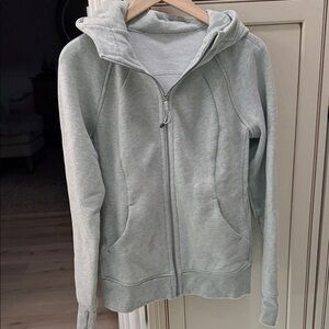 lululemon athletica Heather Gray Zip-Up Hoodie